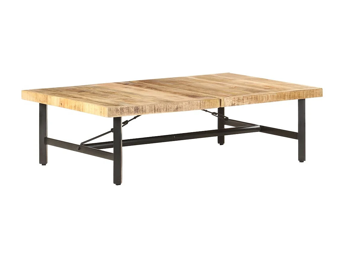 Mesa de centro de madera maciza de mango 142x90x42 cm