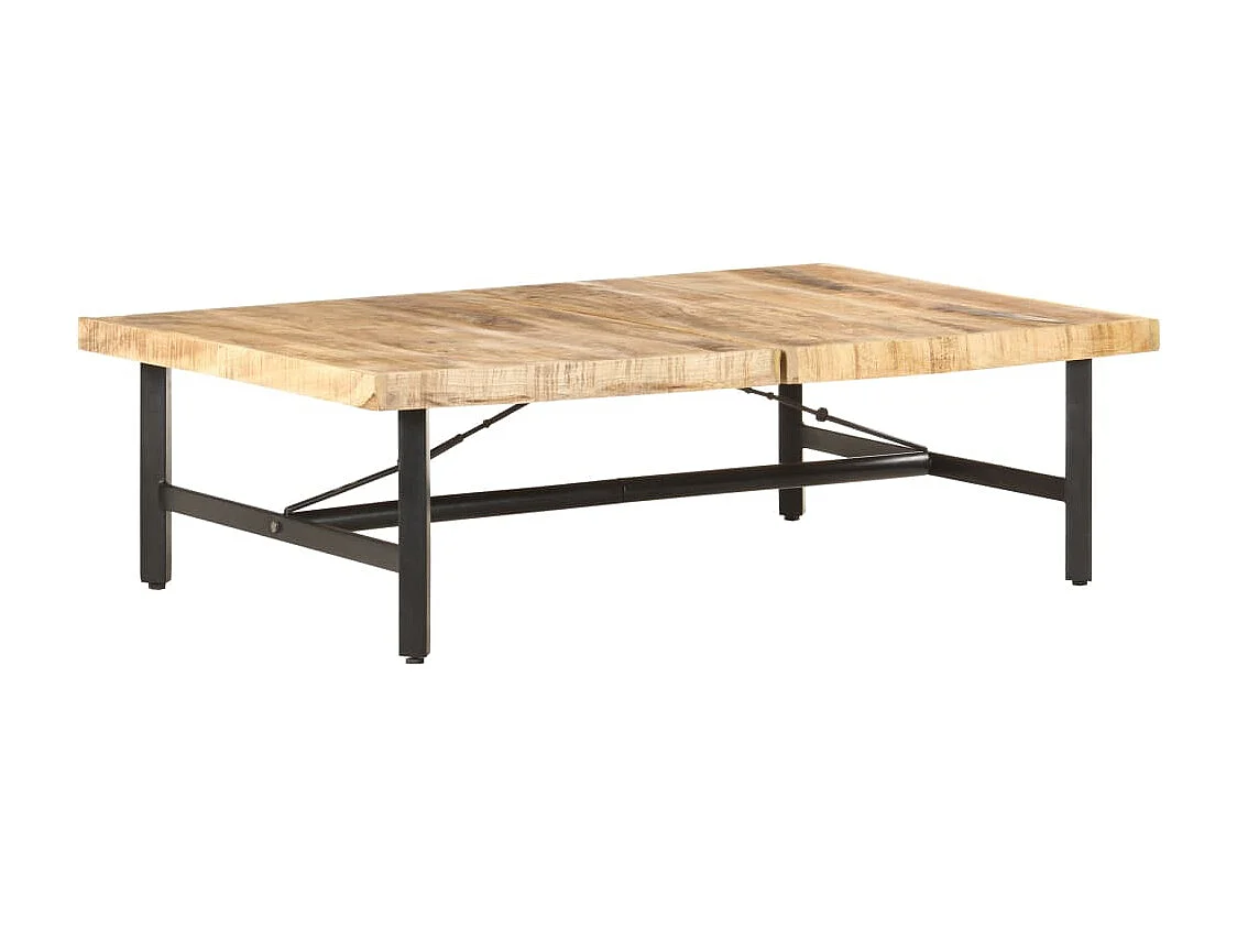 Mesa de centro de madera maciza de mango 142x90x42 cm