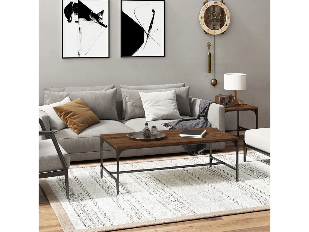 Couchtisch Braun Eichen-Optik 80x50x35 cm Holzwerkstoff