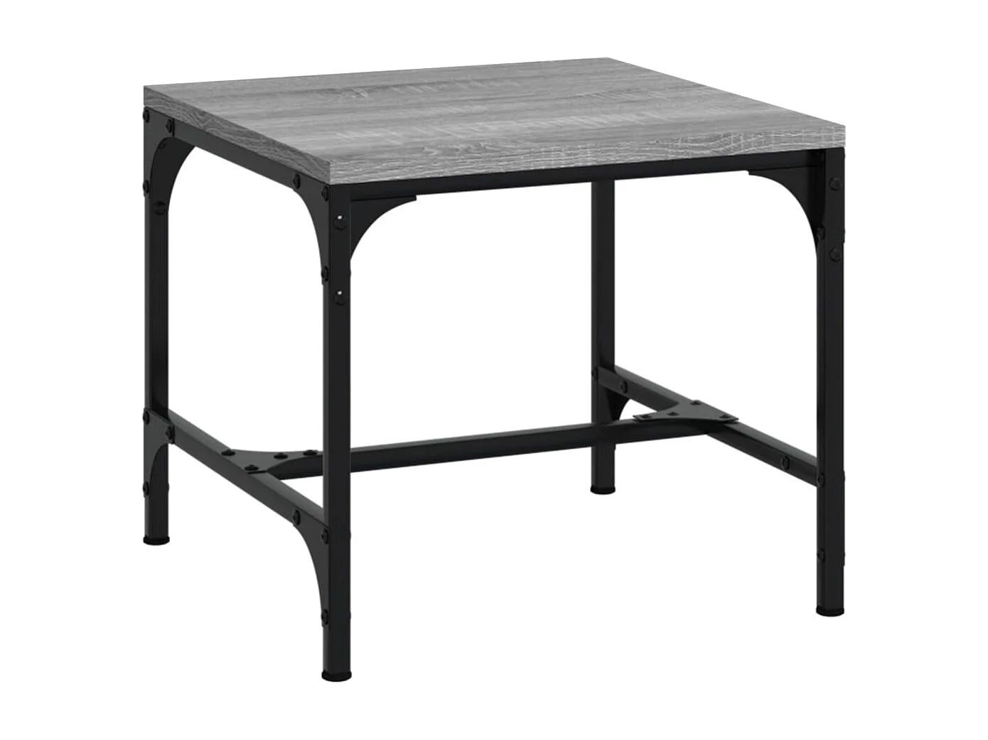 Salontafel 50x50x35 cm bewerkt hout grijs