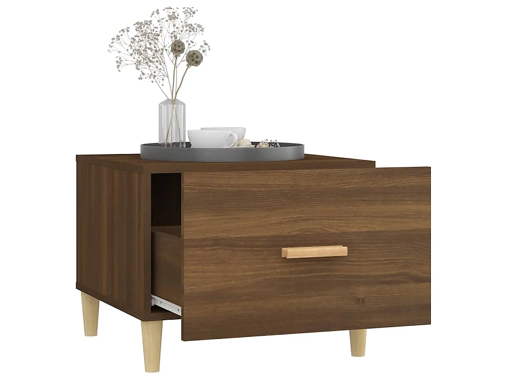 Couchtisch Braun Eiche 50x50x40 cm Holzwerkstoff