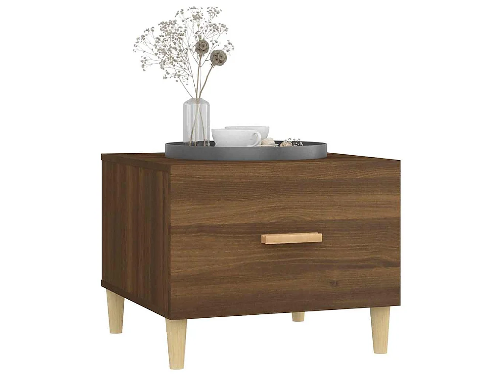 Couchtisch Braun Eiche 50x50x40 cm Holzwerkstoff