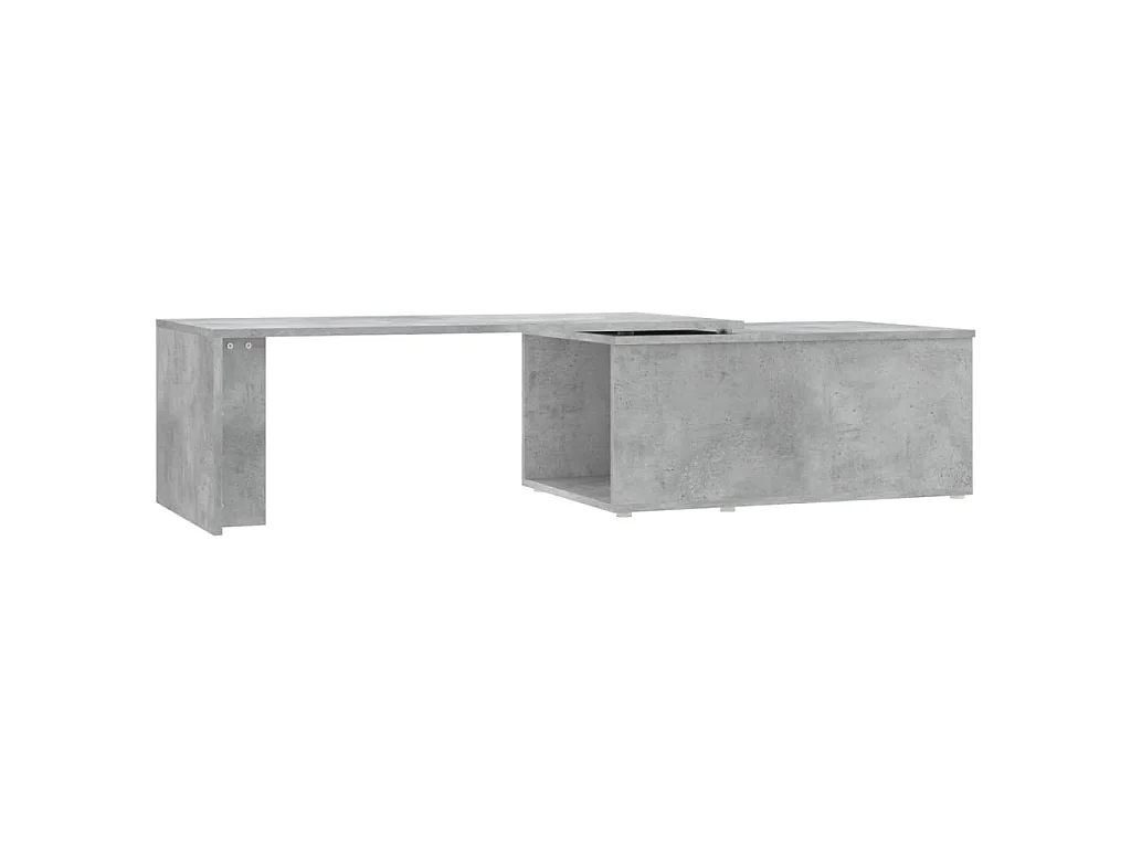 Table basse gris béton 150x50x35 cm bois d'ingénierie