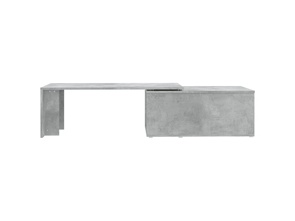 Table basse gris béton 150x50x35 cm bois d'ingénierie