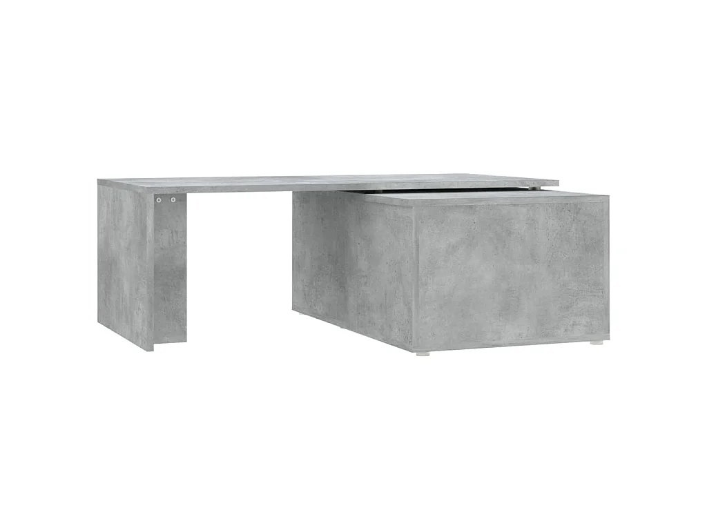 Table basse gris béton 150x50x35 cm bois d'ingénierie