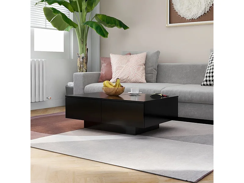 Couchtisch Schwarz 90x60x31 cm Holzwerkstoff