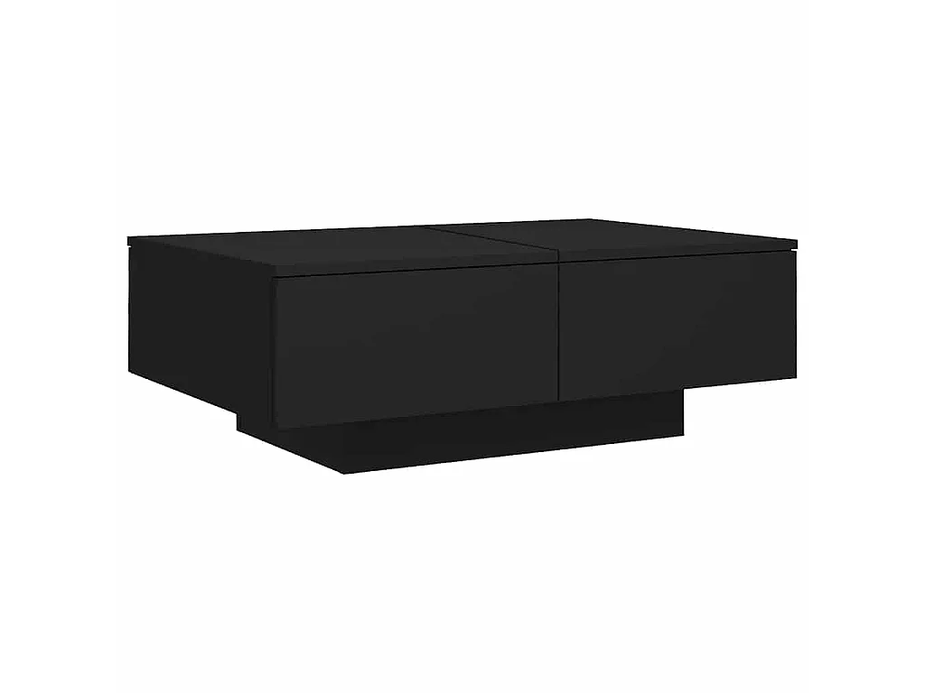 Table basse Noir 90x60x31 cm Bois d’ingénierie