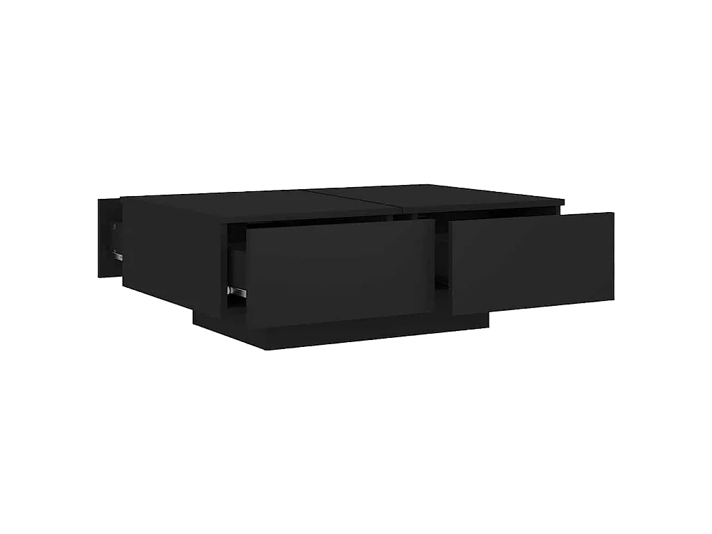 Tavolino da Salotto Nero 90x60x31 cm in Legno Multistrato
