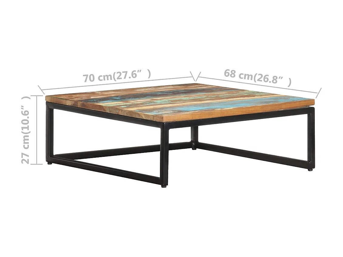 Tables basses gigognes 2 pcs Bois de récupération massif