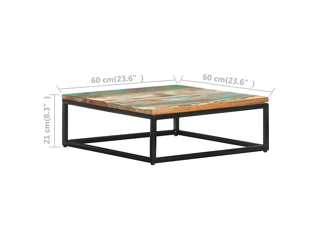 Tables basses gigognes 2 pcs Bois de récupération massif