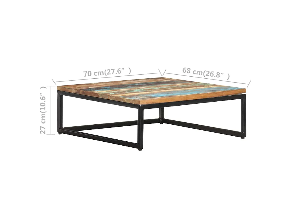 Tables basses gigognes 2 pcs Bois de récupération massif