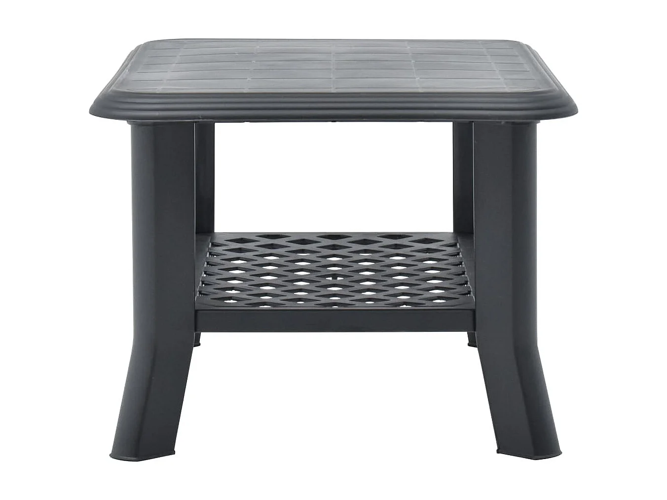 Mesa de centro de plástico gris antracita 90x60x46 cm