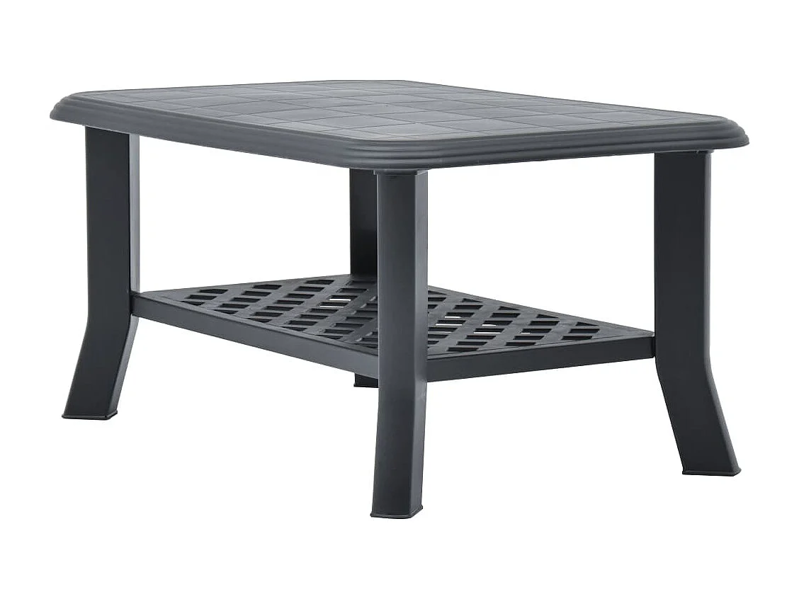 Table basse Anthracite 90x60x46 cm Plastique