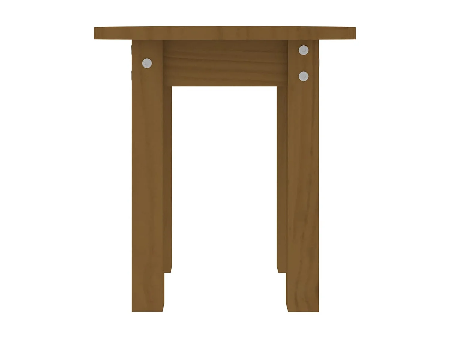 Couchtisch Honigbraun Ø 35x35 cm Massivholz Kiefer