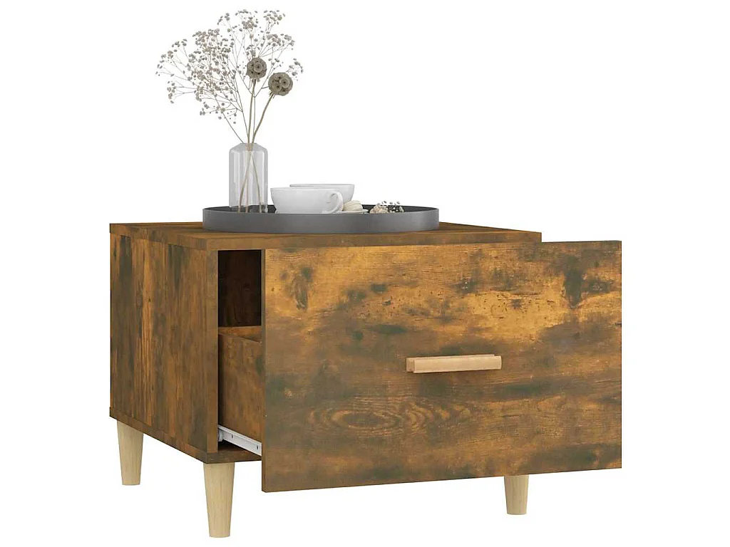 Couchtisch Räuchereiche 50x50x40 cm Holzwerkstoff