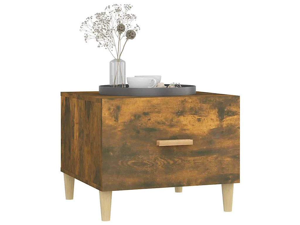 Couchtisch Räuchereiche 50x50x40 cm Holzwerkstoff