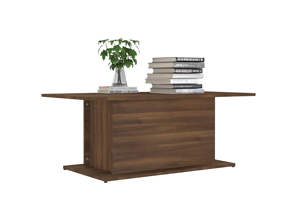 Table basse chêne marron 102x55,5x40 cm bois d'ingénierie