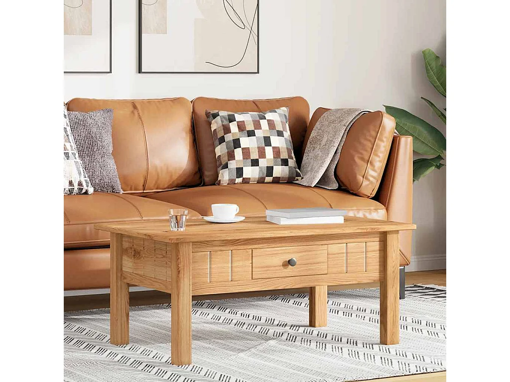 Table basse 100x60x43,5 cm Pin massif Assortiment Panama