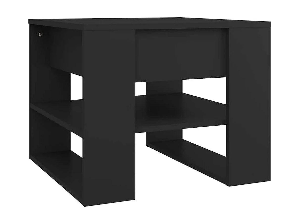 Table basse noir 55,5x55x45 cm bois d'ingénierie