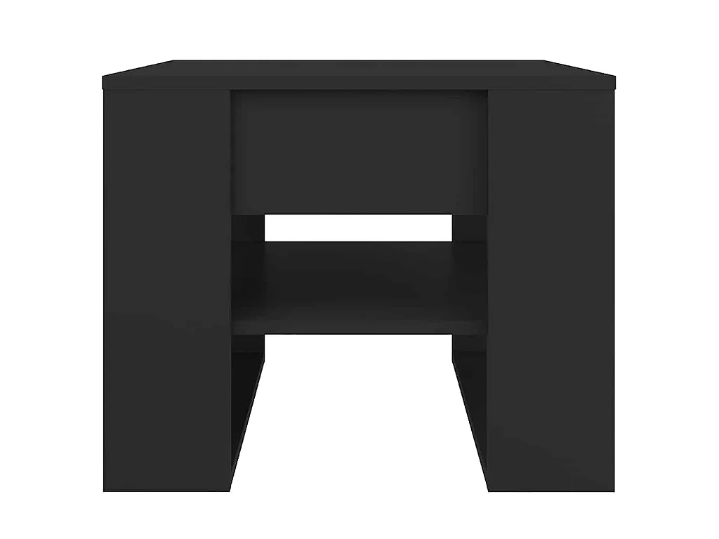 Table basse noir 55,5x55x45 cm bois d'ingénierie