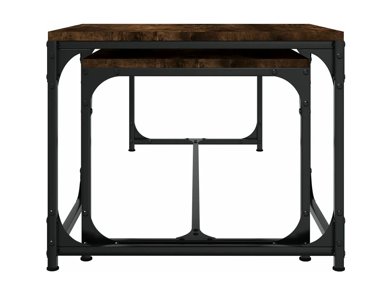 Tables basses 2 pcs Chêne fumé Bois d'ingénierie