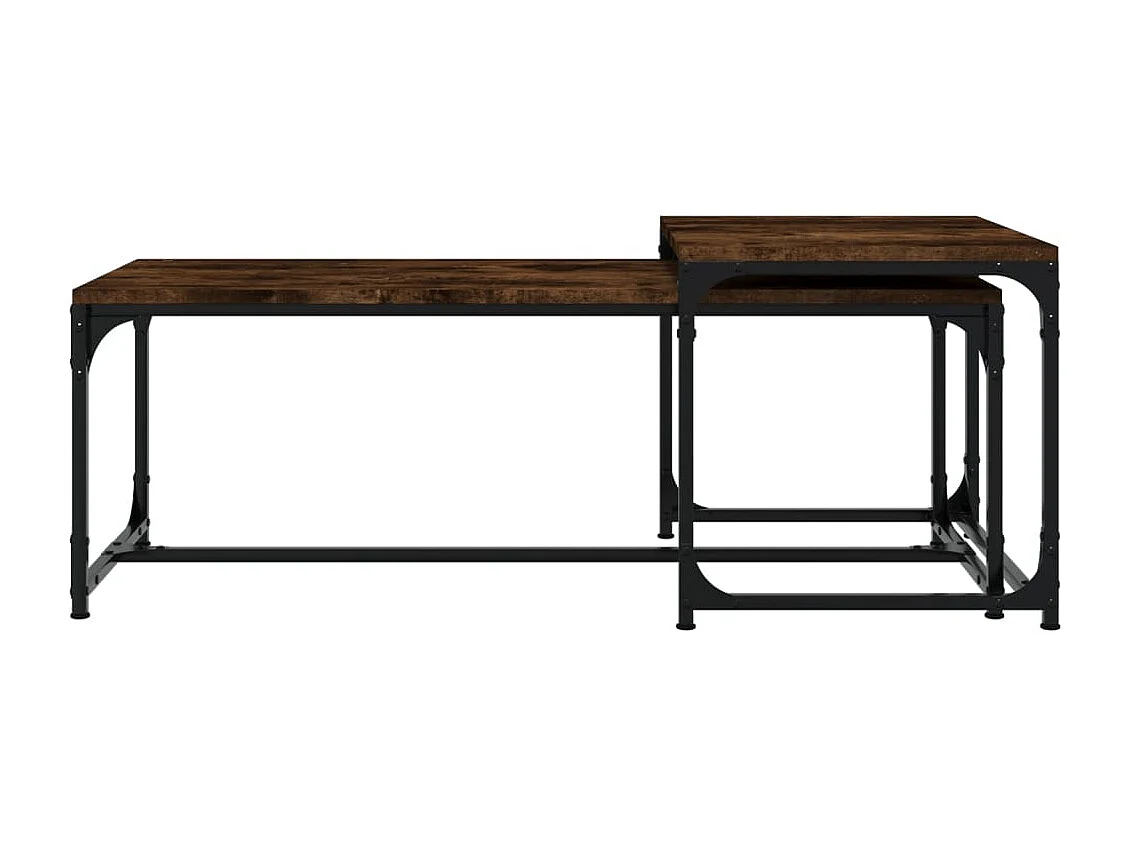 Tables basses 2 pcs Chêne fumé Bois d'ingénierie