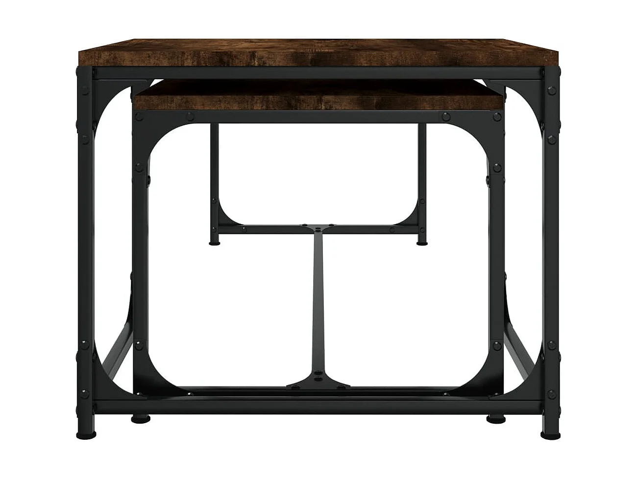 Tables basses 2 pcs Chêne fumé Bois d'ingénierie