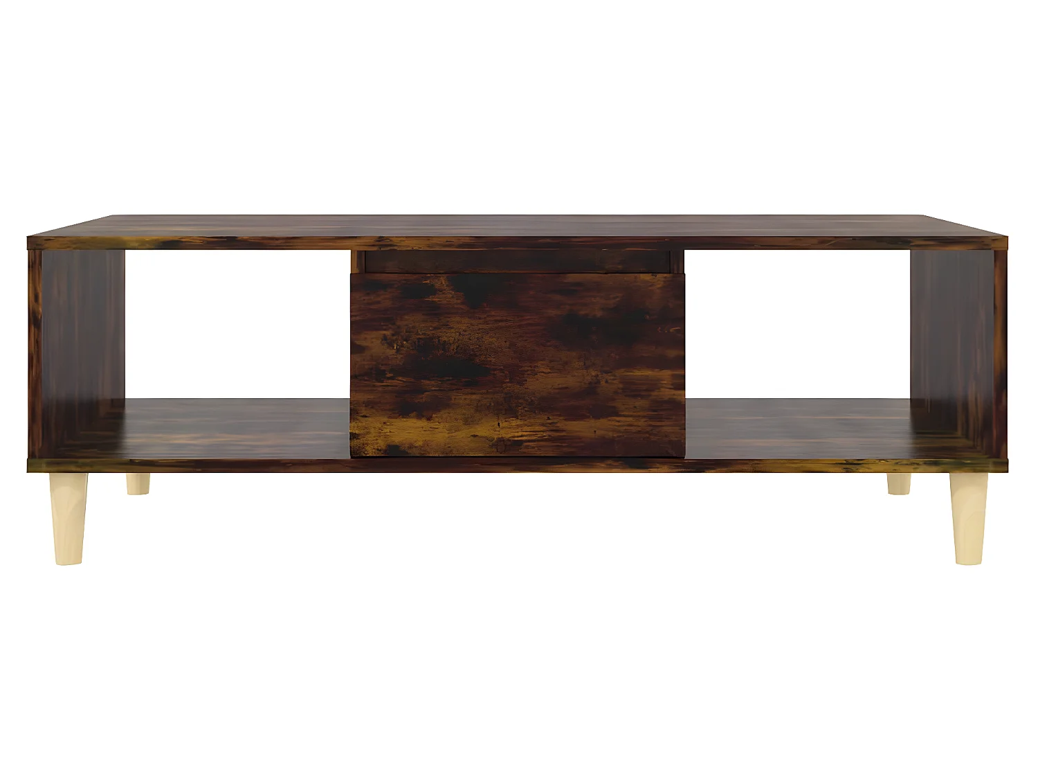 Table basse chêne fumé 103,5x60x35 cm bois d'ingénierie