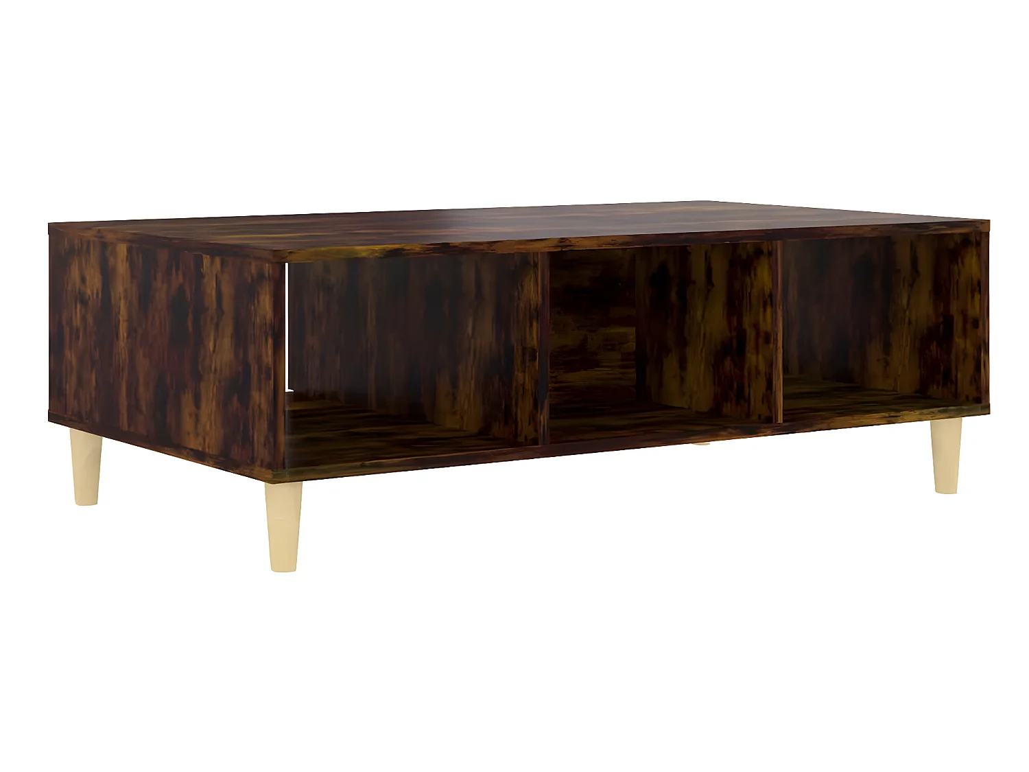 Table basse chêne fumé 103,5x60x35 cm bois d'ingénierie