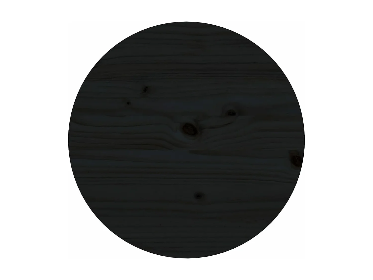 Table basse Noir Ø 55x60 cm Bois massif de pin