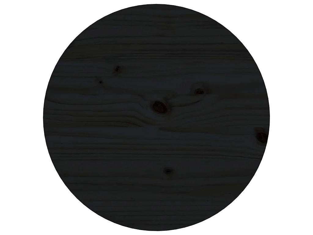 Table basse Noir Ø 55x60 cm Bois massif de pin