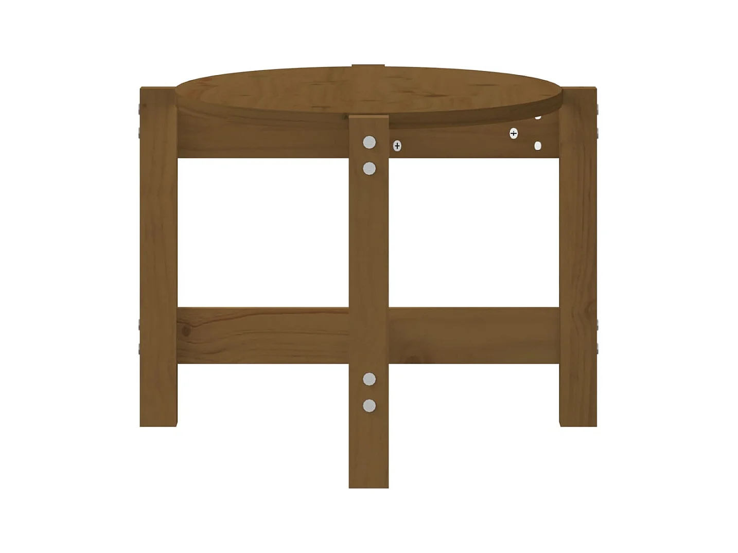 Mesa de centro madera maciza de pino marrón miel 87x48x35 cm