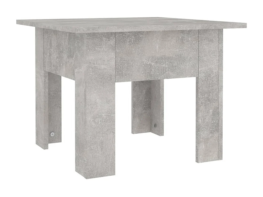 Table basse gris béton 55x55x42 cm bois d'ingénierie