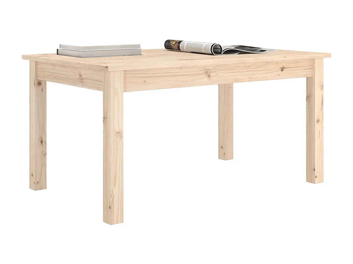 Tavolino da Salotto 80x50x40 cm Legno Massello di Pino