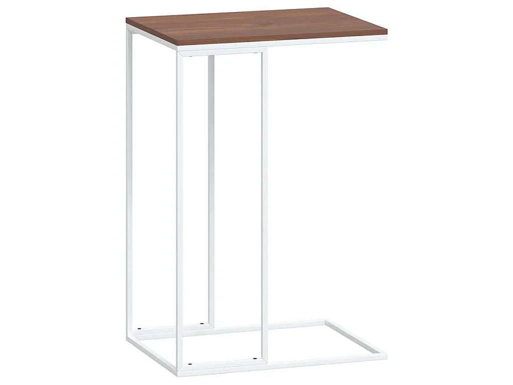 Tavolino da Salotto Bianco 40x30x59 cm in Legno Multistrato