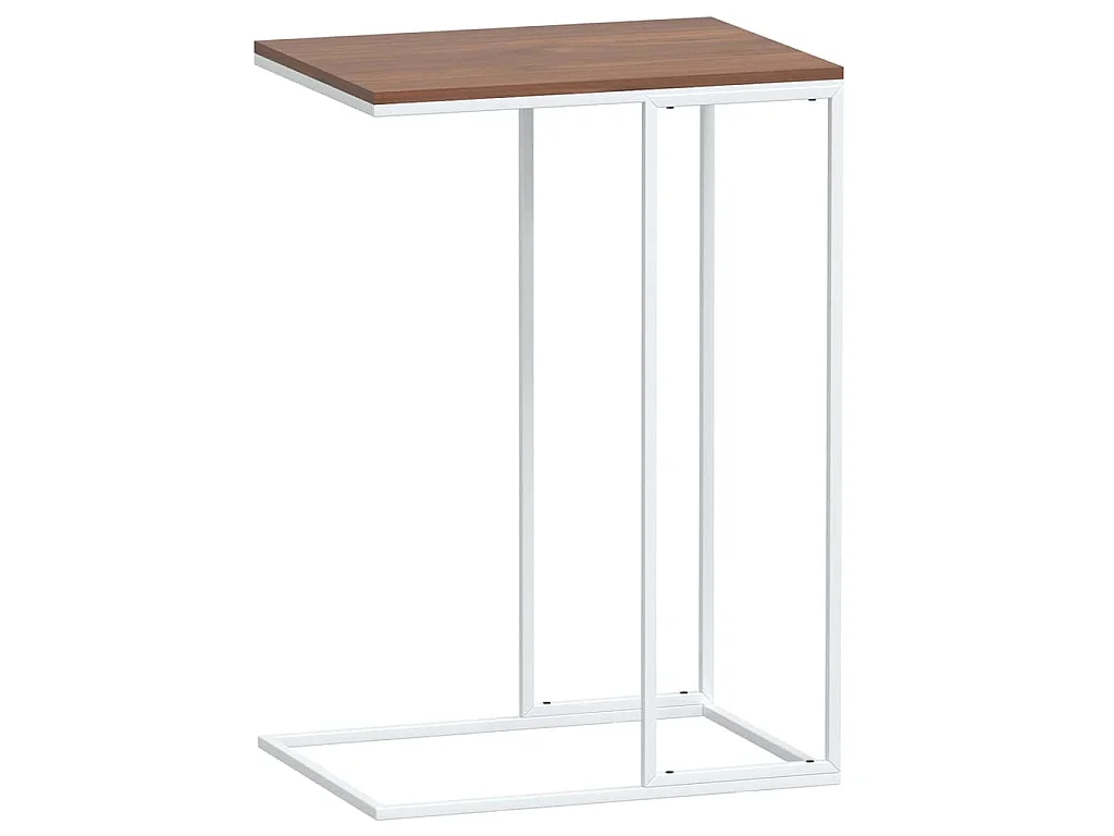 Tavolino da Salotto Bianco 40x30x59 cm in Legno Multistrato