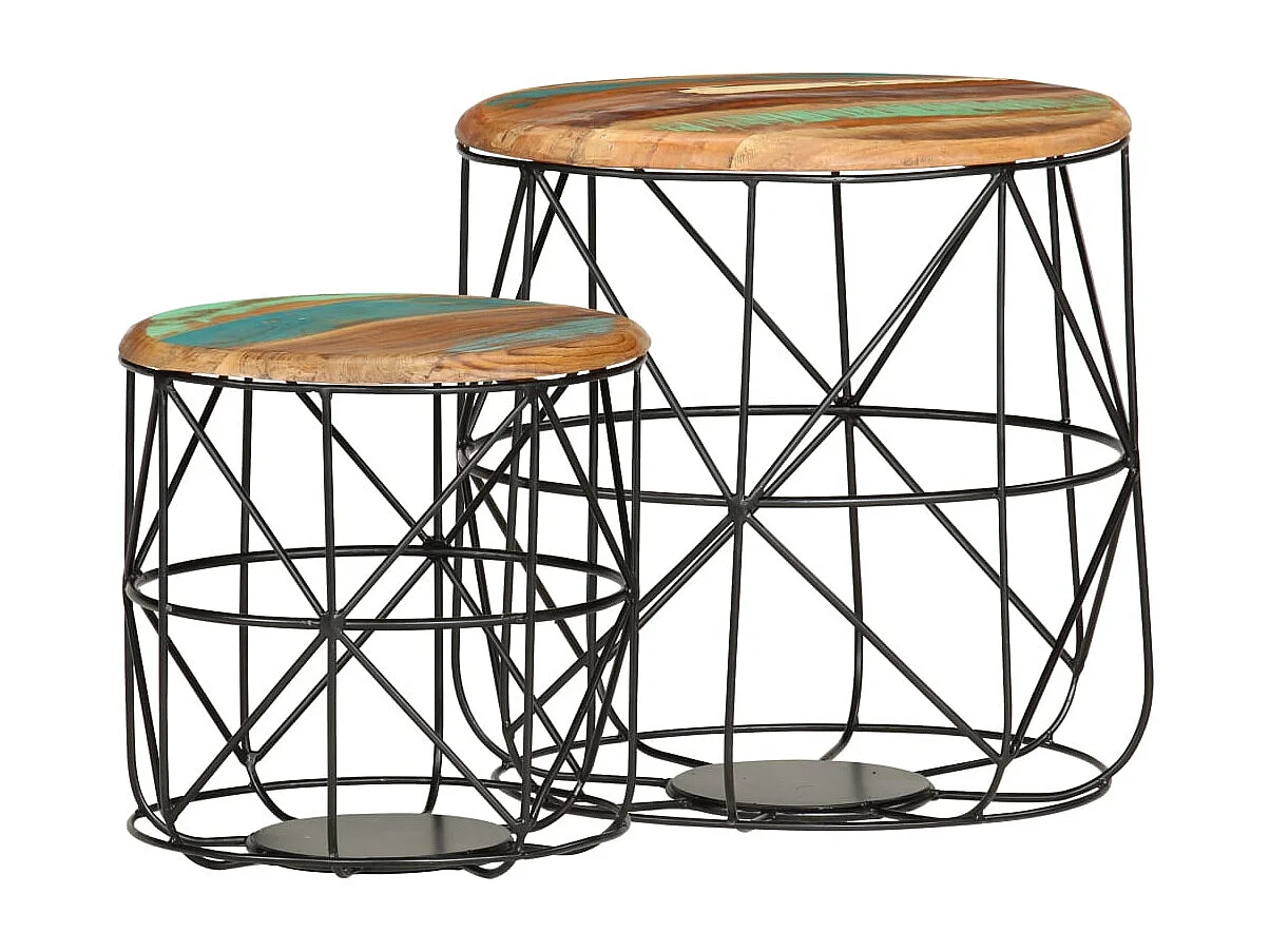 Tables basses 2 pcs Bois de récupération massif