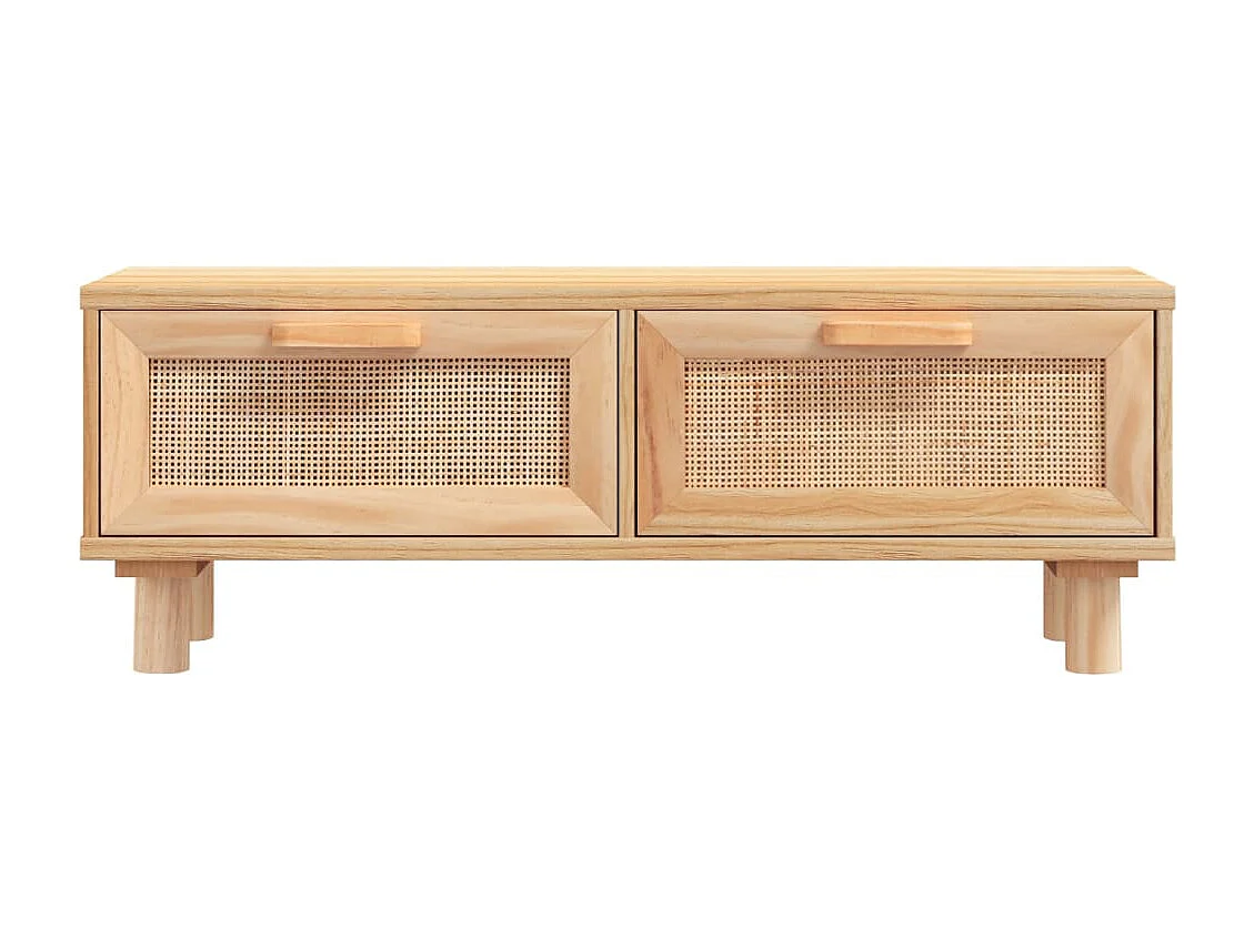 Table basse Marron 80x40x30 cm Bois d'ingénierie et pin massif