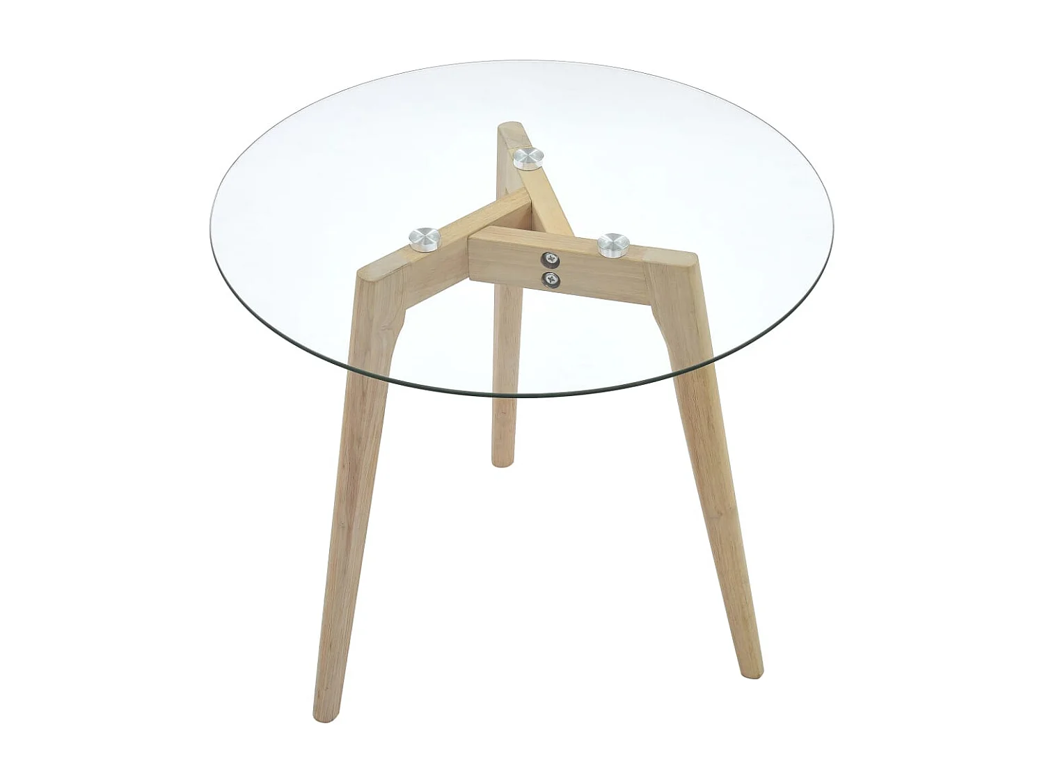 2-tlg. Beistelltisch-Set Hartglas