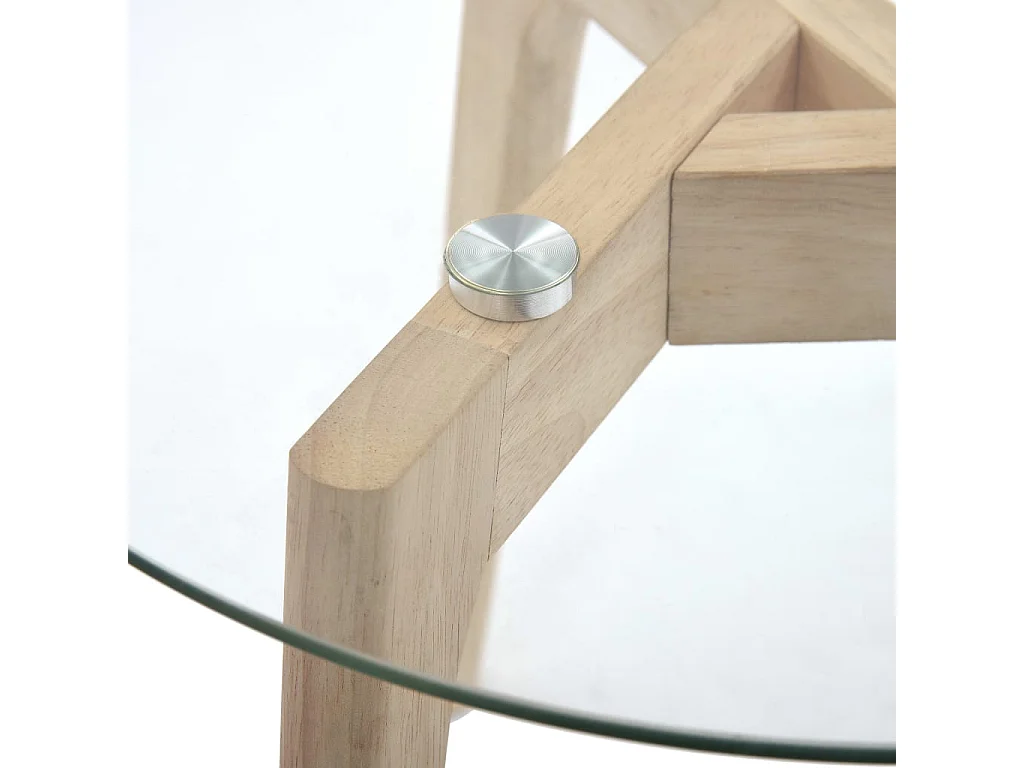 Ensemble de tables d'appoint 2 pcs Verre trempé