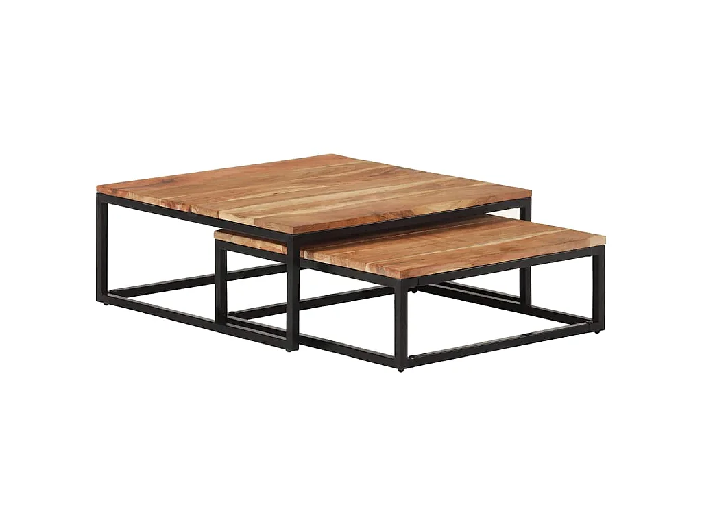 Tables basses gigognes 2 pcs Bois d'acacia massif
