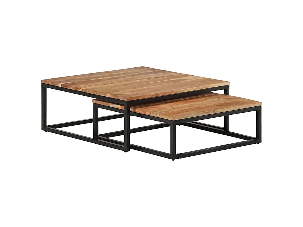 Tables basses gigognes 2 pcs Bois d'acacia massif