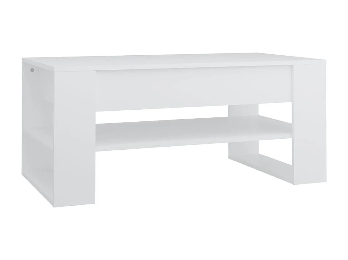 Salontafel 102x55x45 cm bewerkt hout wit