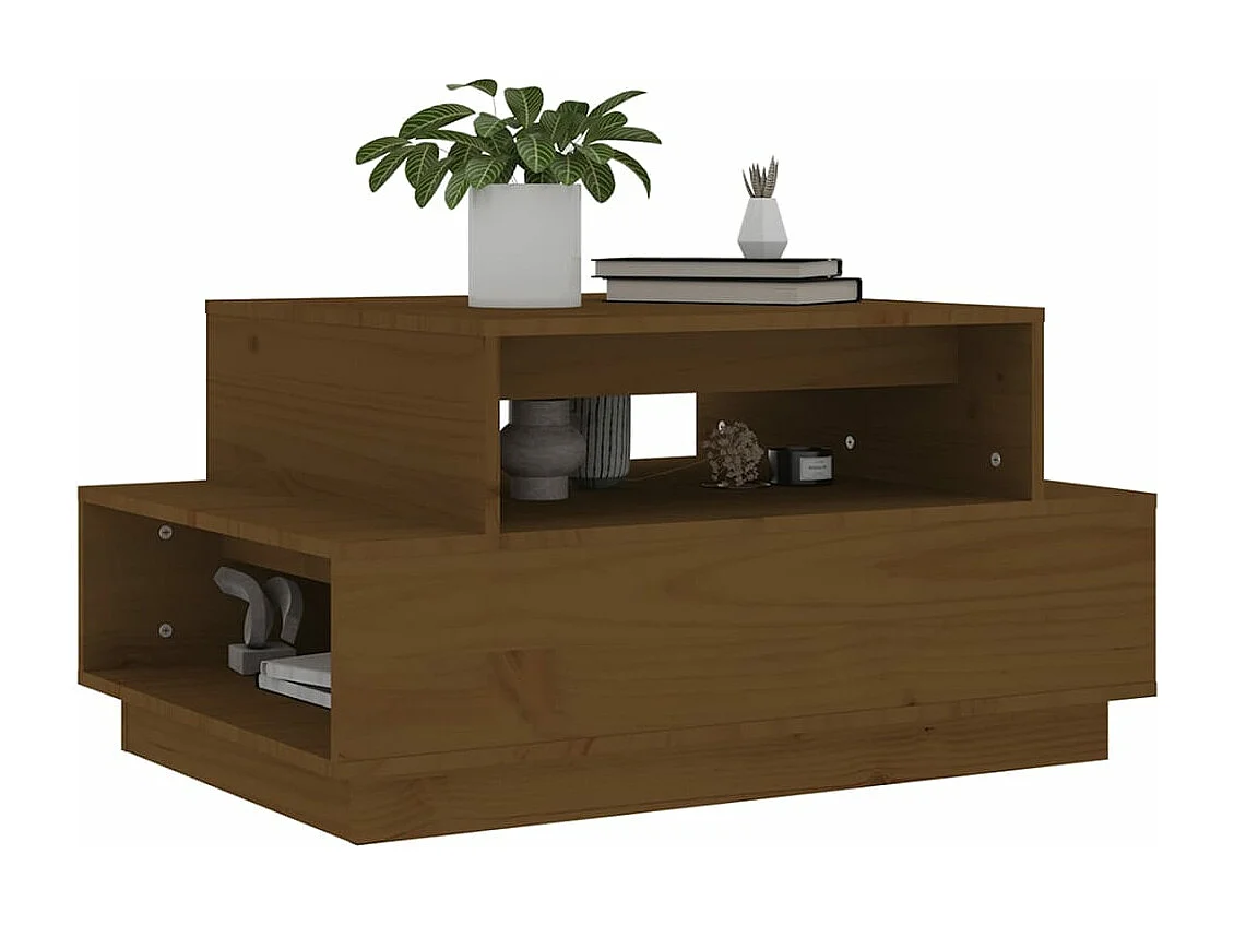 Couchtisch Honigbraun 80x55x40,5 cm Massivholz Kiefer