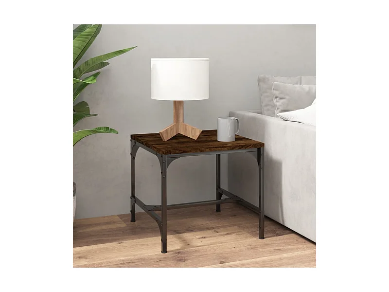 Mesa de apoio 40x40x35 cm derivados de madeira carvalho fumado