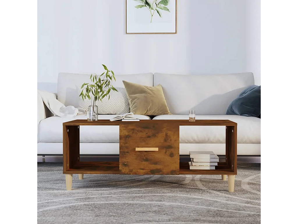 Couchtisch Räuchereiche 102x50x40 cm Holzwerkstoff