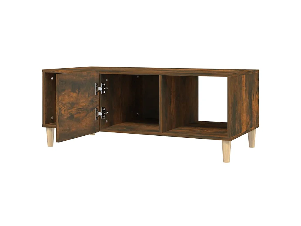 Mesa de centro madera contrachapada roble ahumado 102x50x40 cm