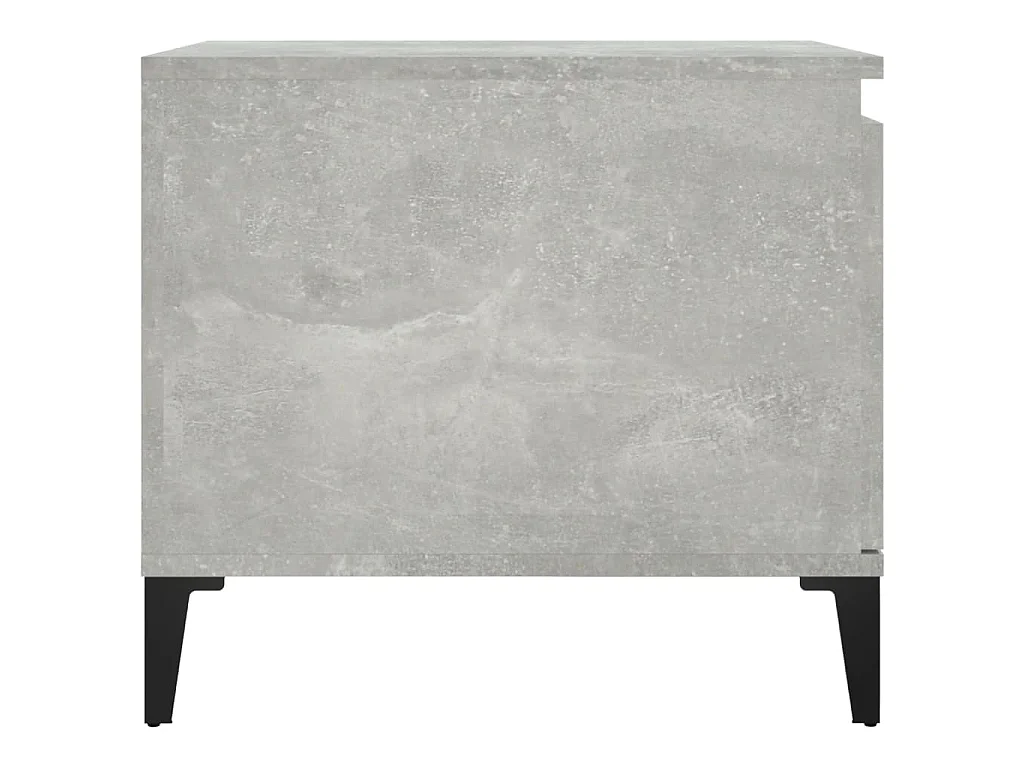 Table basse Gris béton 100x50x45 cm Bois d'ingénierie