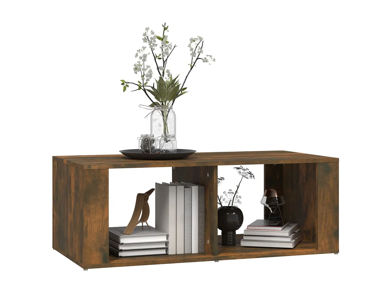 Table basse Chêne fumé 100x50x36 cm Bois d'ingénierie