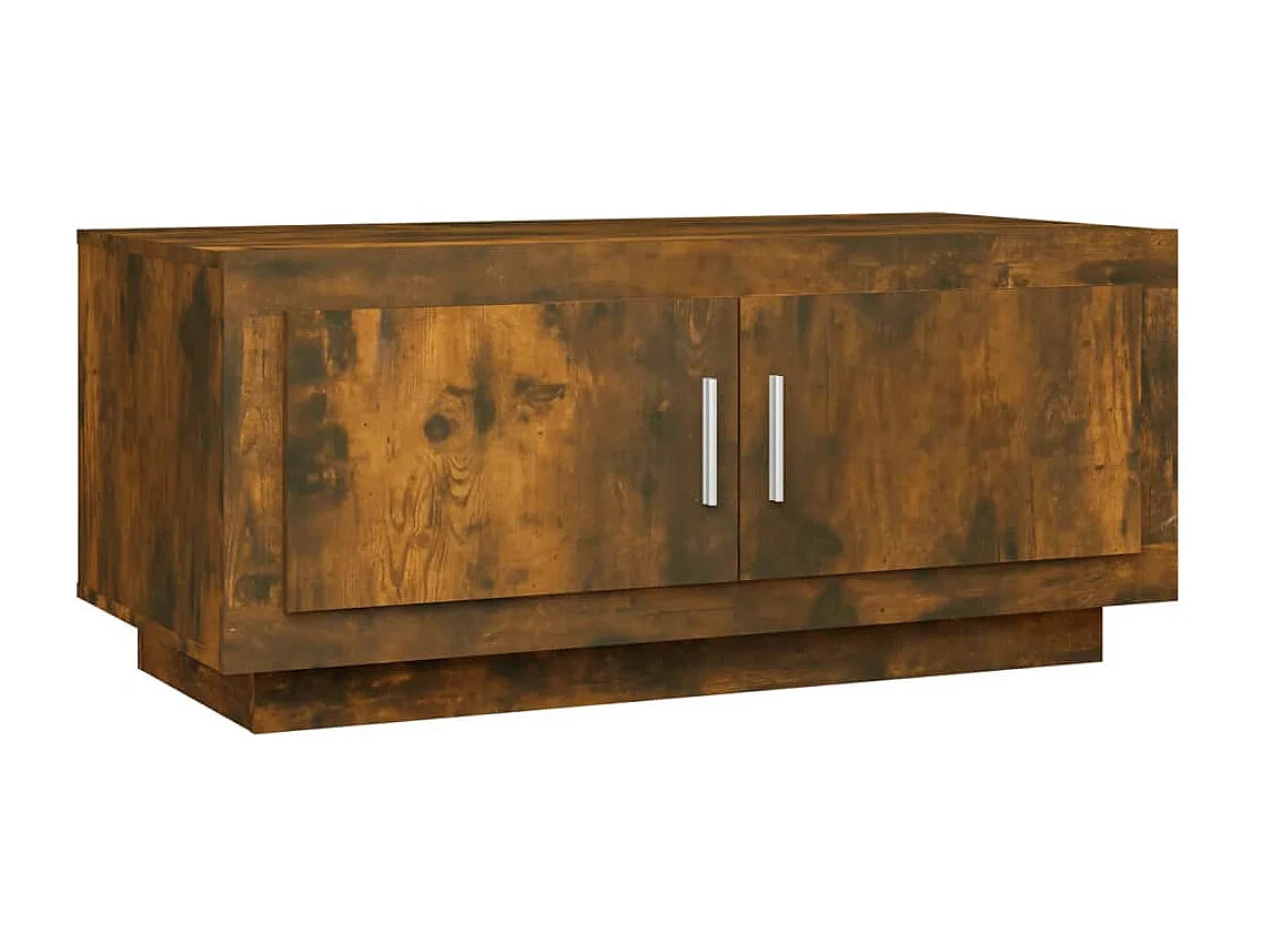Salontafel 102x50x45 cm bewerkt hout gerookt eikenkleurig